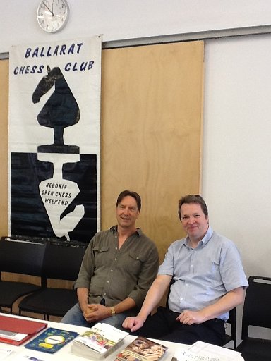 Guy West with Nigel Short 2014